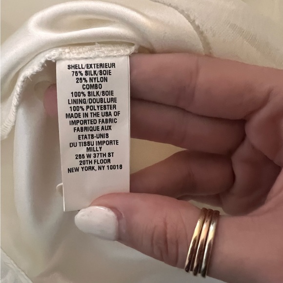 MILLY OF NEW YORK Cream Beaded Silk Sleeveless Top size 2 NWT - Picture 10 of 10